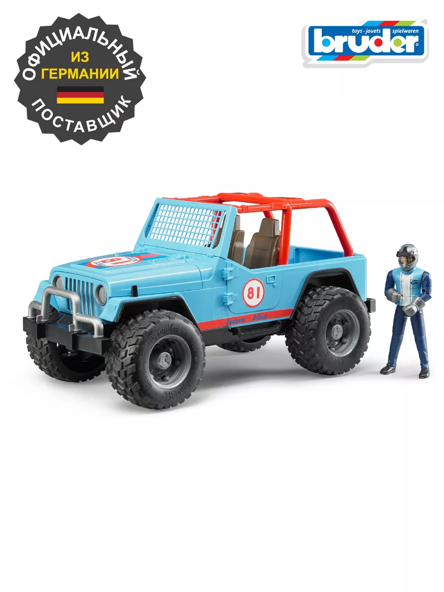 Внедорожник джип Jeep Cross Country Racer синий с гонщиком Bruder 2980806  купить за 2 321 ₽ в интернет-магазине Wildberries