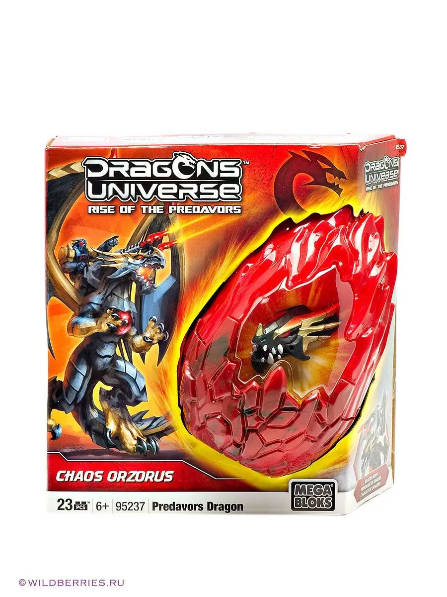 Дракон Chaos Orzorus с наездником в яйце MEGA BLOKS 337691 купить в  интернет-магазине Wildberries