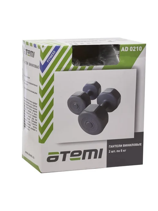 Atemi Гантели виниловые 5 кг х 2 шт, AD-02-10, 5 кг, 2 шт, фото 5