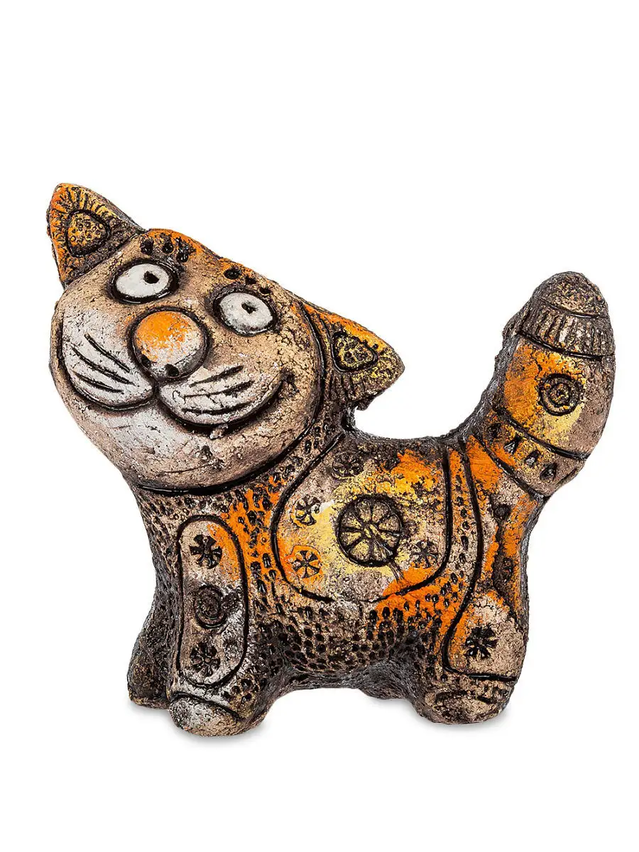 Кошка из глины