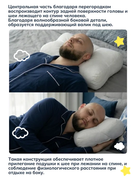Familytex Ортопедическая подушка для сна, 40x60, фото 6