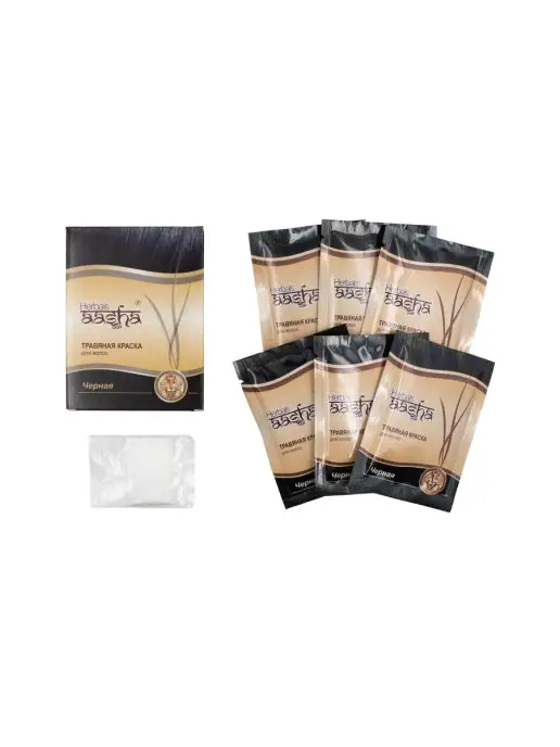 Aasha Herbals Краска для волос травяная Черная, 60 г, 60 г, фото 4