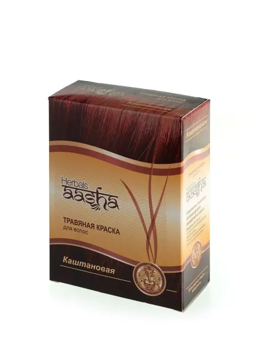 Aasha Herbals Краска травяная Каштановая, 60 г, 60 г, фото 2