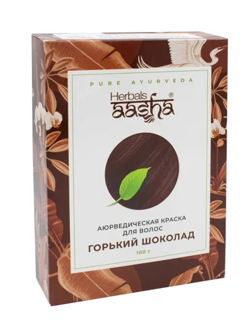 Aasha Herbals Краска для волос натуральная Горький Шоколад, 100 г, 100 г