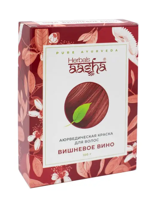 Aasha Herbals Краска для волос натуральная Вишневое вино, 100 г, 100 г