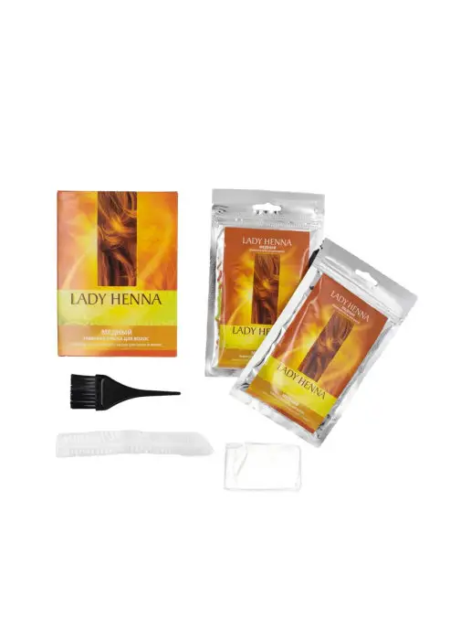 Lady Henna Краска для волос натуральная травяная Медный, 2х50 г, 2x50, фото 2