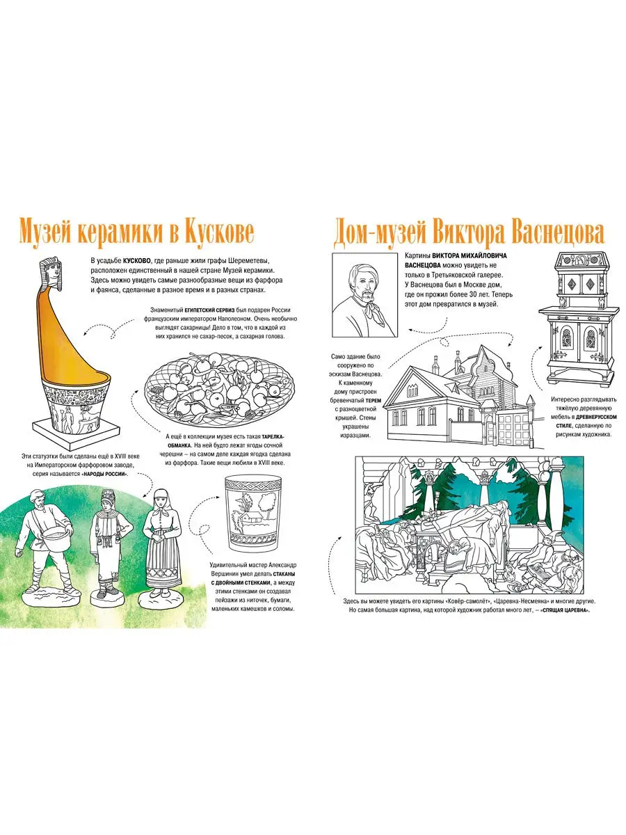 Музеи Москвы. Искусство. Раскраска-путеводитель Издательство CLEVER 3223230  купить в интернет-магазине Wildberries