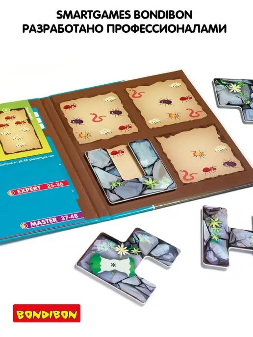 Bondibon Настольная игра в дорогу Деловые жуки, голубой, фото 7