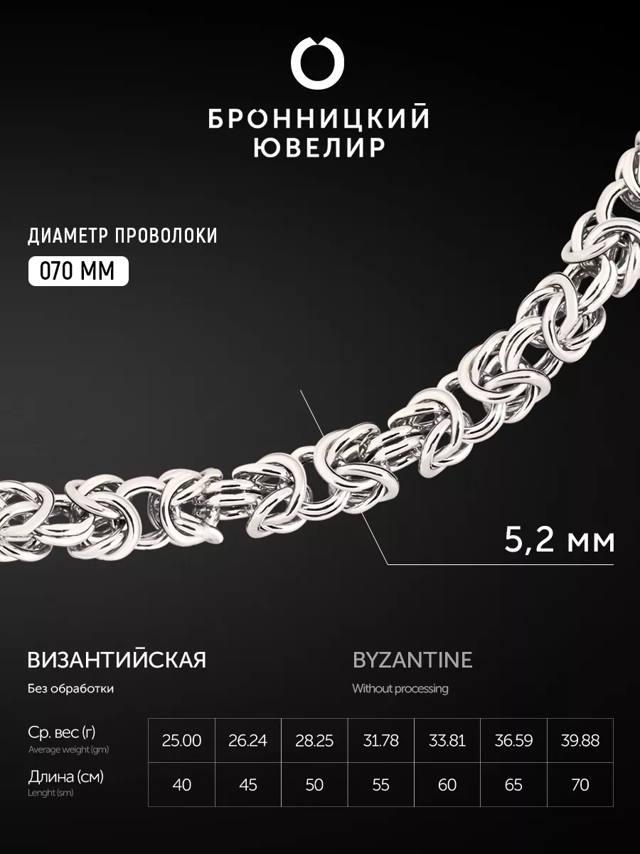 Серебряная цепочка на шею 925 пробы женская детская мужская Бронницкий  ювелир 3300012 купить за 6 453 ₽ в интернет-магазине Wildberries