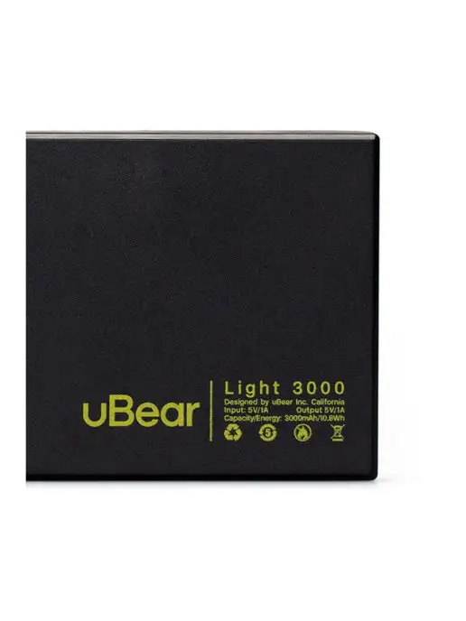 uBear Внешний аккумулятор Light 3000 mAh, 3000 мАч, фото 6