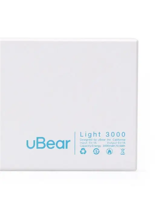 uBear Внешний аккумулятор Life 3000 mAh, 3000 мАч, фото 5
