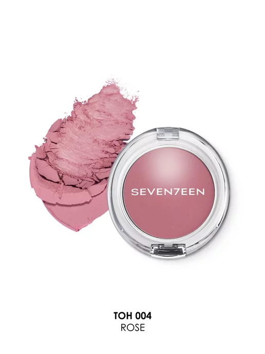 Seven7een Румяна для лица компактные Natural Matte Silky Blusher т.004, розовый, фото 2