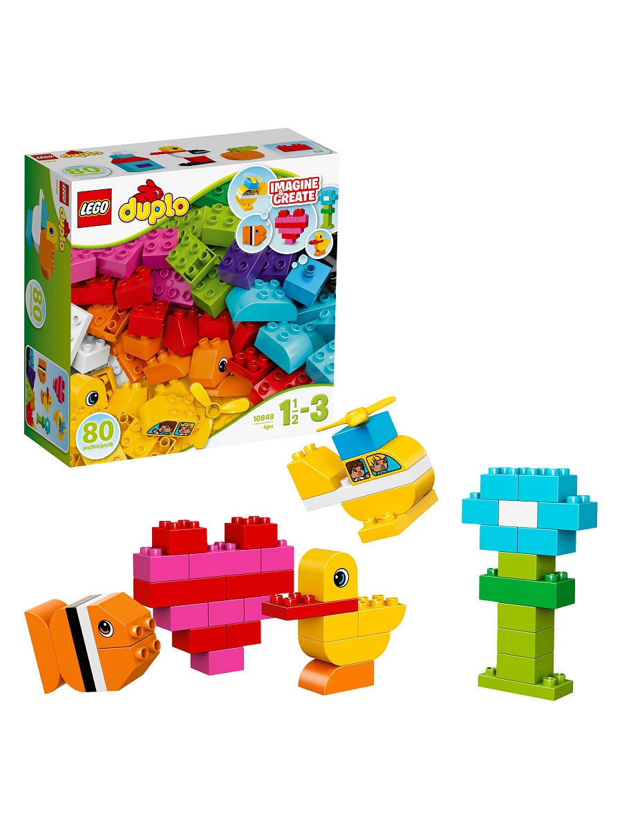 Конструктор LEGO DUPLO Creative Play 10848 Мои первые кубики LEGO 3577002  купить в интернет-магазине Wildberries