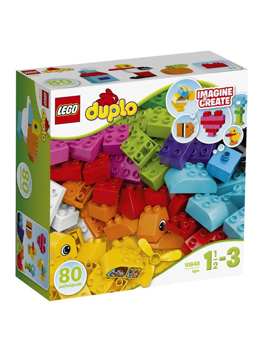 Конструктор LEGO DUPLO Creative Play 10848 Мои первые кубики LEGO 3577002  купить в интернет-магазине Wildberries