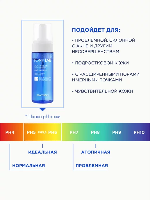 Tony Moly Корейская пенка для умывания от прыщей и черных точек, черный, фото 8