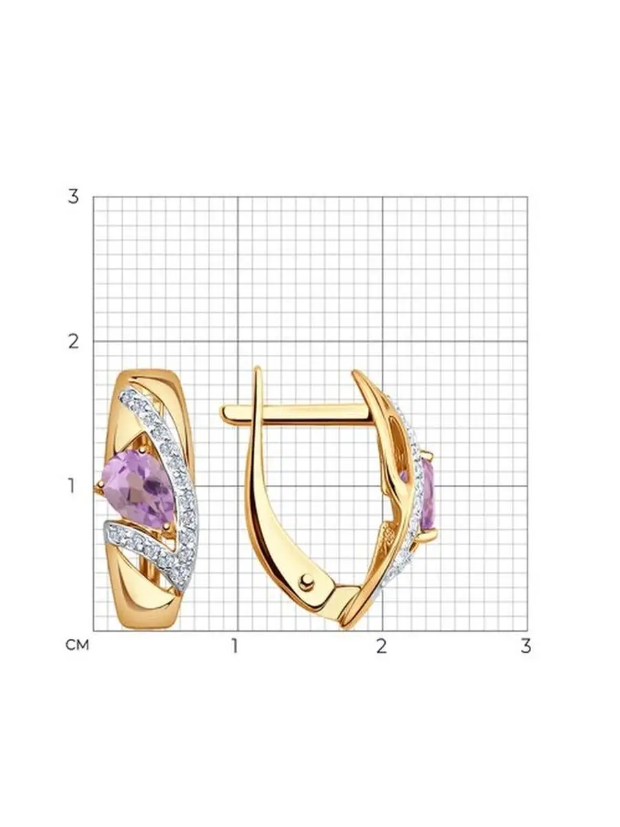 Серьги золотые 585 пробы с камнями ювелирные SOKOLOV 3660856 купить за 15  442 ₽ в интернет-магазине Wildberries