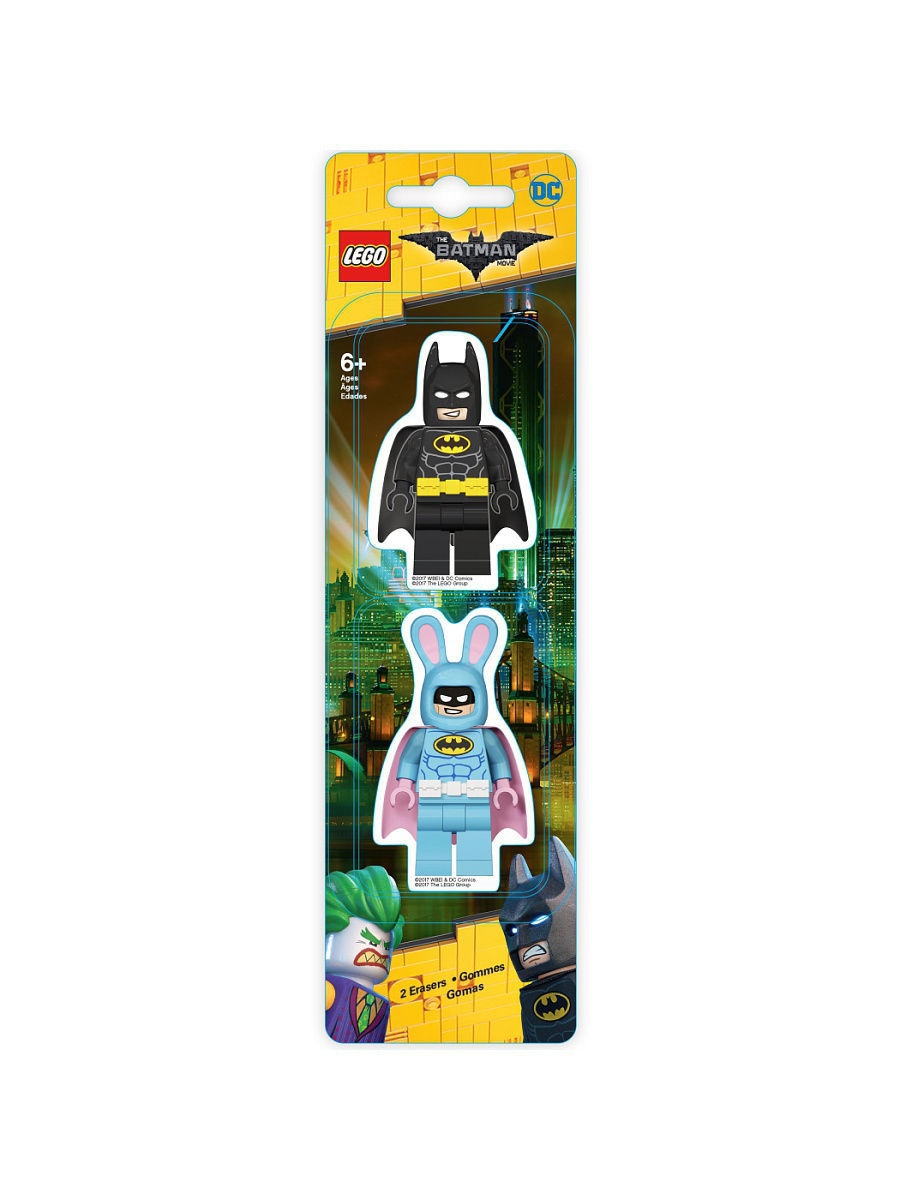 Набор ластиков (2 шт.) LEGO Batman Movie (Лего Фильм: Бэтмен)-  Batman/Easter Bunny Batman Товар 3740467 купить в интернет-магазине  Wildberries