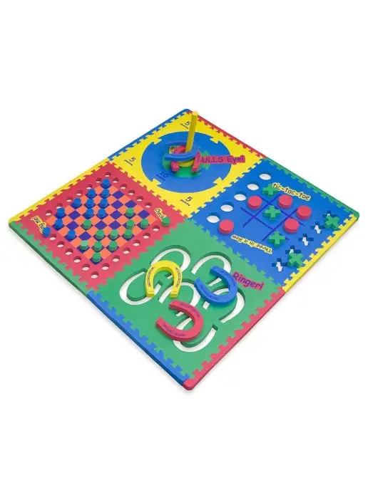 Funkids Детский коврик-пазл сортер Монтессори "Игровой Центр 4 в 1", вариант
