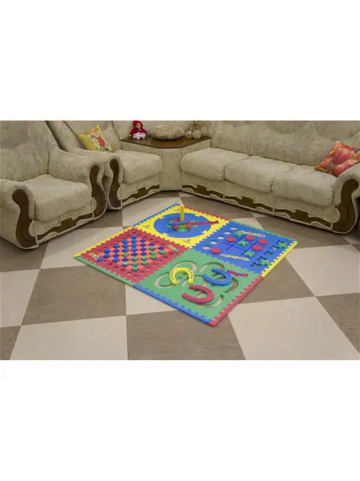 Funkids Детский коврик-пазл сортер Монтессори "Игровой Центр 4 в 1", вариант, фото 3