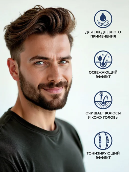Ollin Professional Шампунь для волос и тела мужской OLLIN MEN 250 мл, 250 мл, фото 2