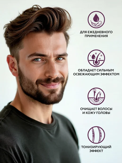 Ollin Professional Шампунь мужской для роста волос OLLIN MEN 250 мл, 250 мл, фото 2
