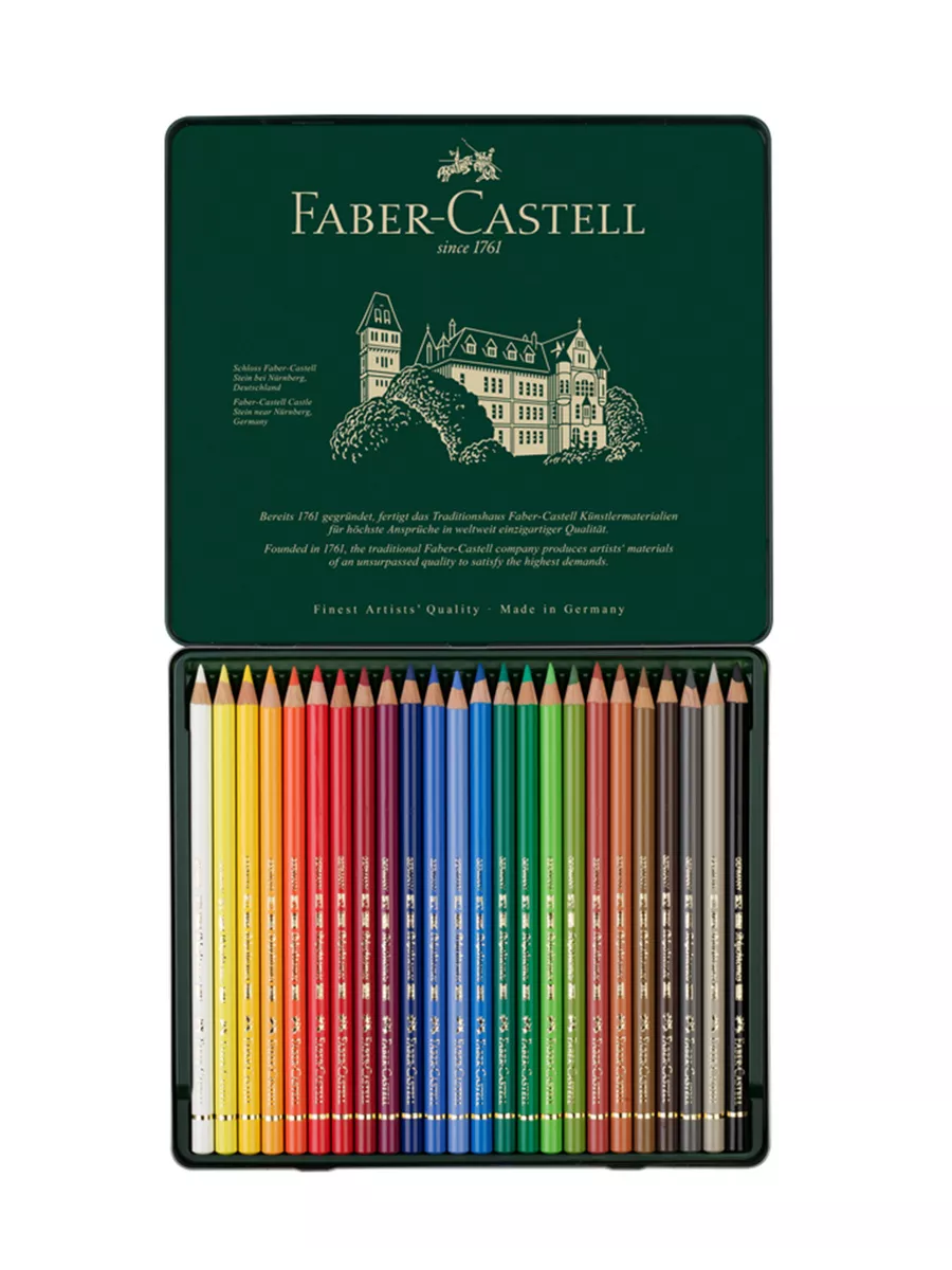 Карандаши для рисования профессиональные Polychromos 24 цв Faber-Castell  3865376 купить за 4 863 ₽ в интернет-магазине Wildberries