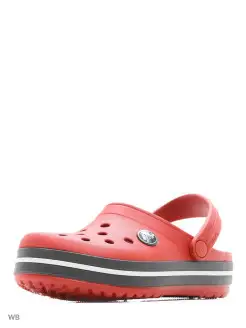 Сабо детские Crocband Clog CROCS. Цвет красный, серый. Вид 1.