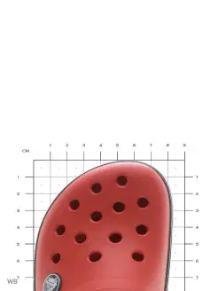 Сабо детские Crocband Clog CROCS. Цвет красный, серый. Вид 5.