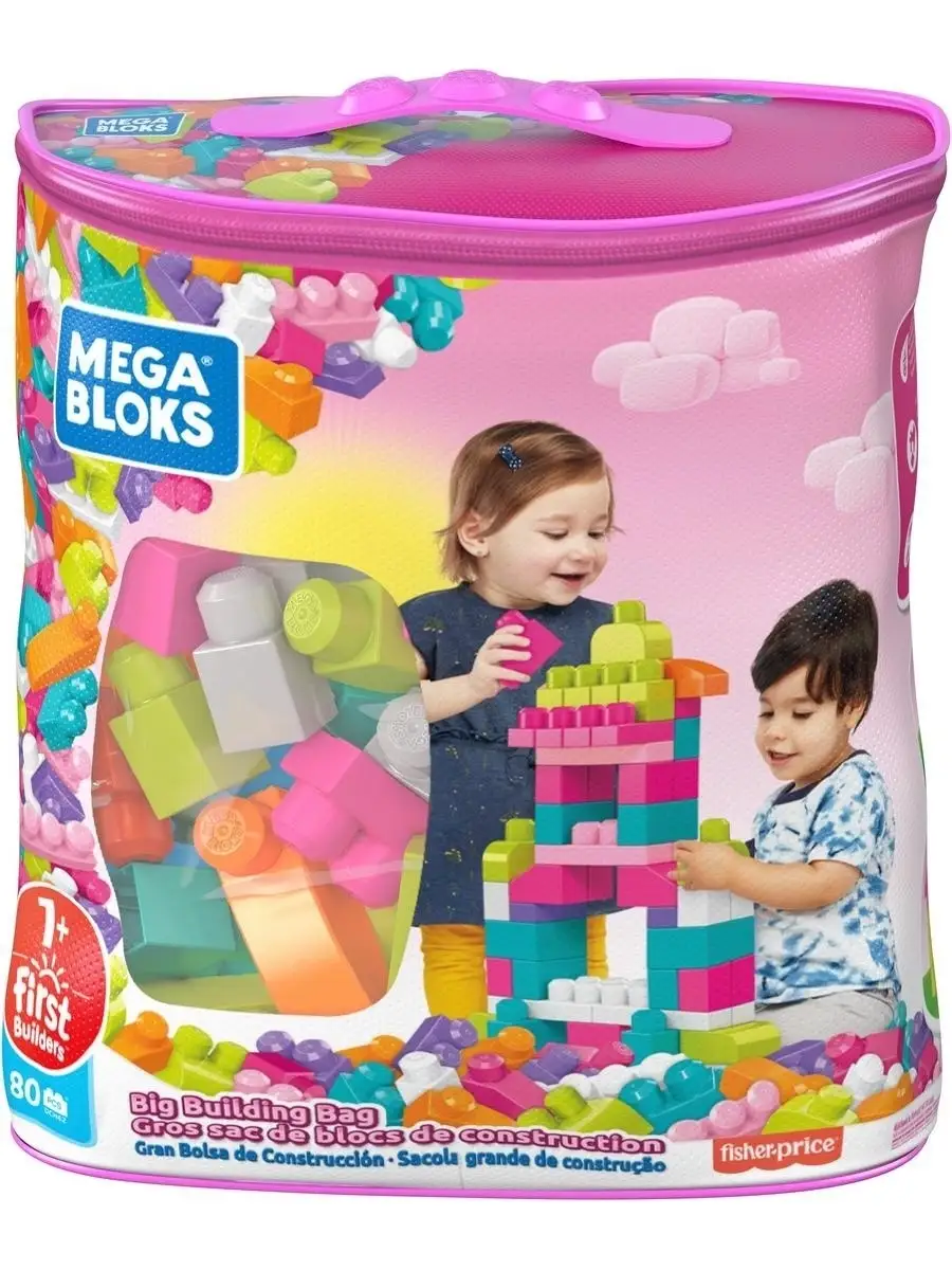 Конструктор для малышей Mega Bloks/Мега блокс Мой первый конструктор (80  деталей)CYP72 MEGA BLOKS 3906442 купить в интернет-магазине Wildberries