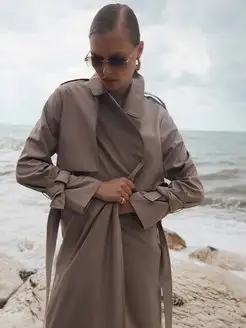 Тренч весенний длинный YLLUZZORE 3975641 купить за 4 914 ₽ в интернет-магазине Wildberries