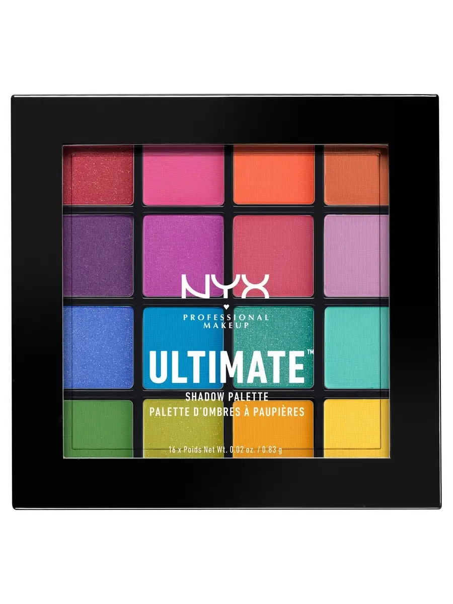 Палетка теней ULTIMATE SHADOW PALETTE 16х0,83 гр NYX PROFESSIONAL MAKEUP  4023621 купить за 1 659 ₽ в интернет-магазине Wildberries