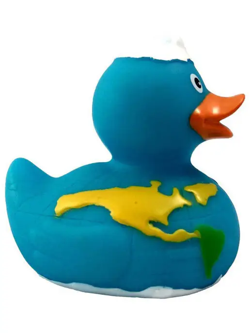 Funny Ducks Игрушка для ванной, сувенир Уточка глобус 1617, голубой, фото 3