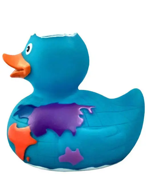 Funny Ducks Игрушка для ванной, сувенир Уточка глобус 1617, голубой, фото 4