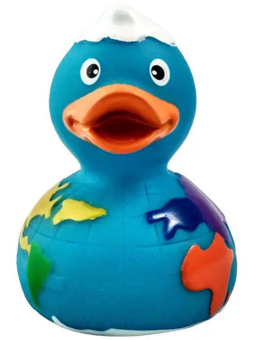 Funny Ducks Игрушка для ванной, сувенир Уточка глобус 1617, голубой, фото 5