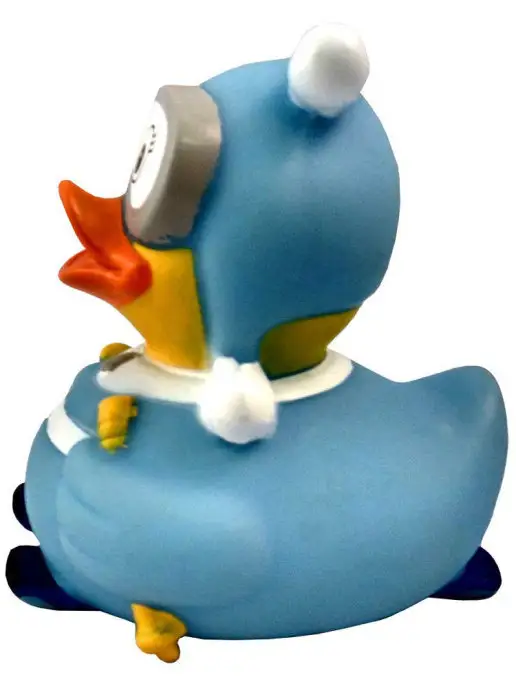 Funny Ducks Игрушка для ванной, сувенир Уточка лыжница в голубом, голубой, фото 7