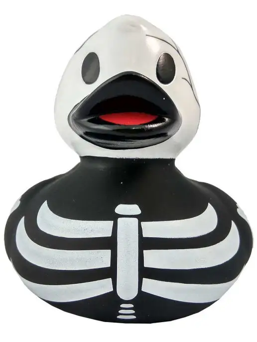 Funny Ducks Игрушка для ванной, резиновая Уточка Скелет, черный, фото 3