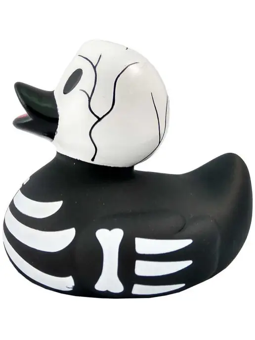 Funny Ducks Игрушка для ванной, резиновая Уточка Скелет, черный, фото 4