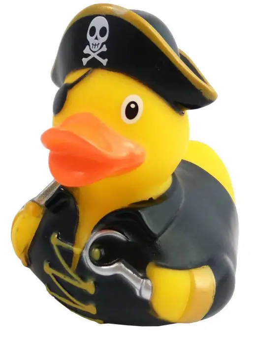 Funny Ducks Игрушка для ванны Уточка пират, черный, фото 3
