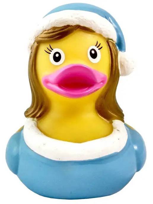 Funny Ducks Игрушка для ванной сувенир Уточка снегурочка, голубой, фото 2