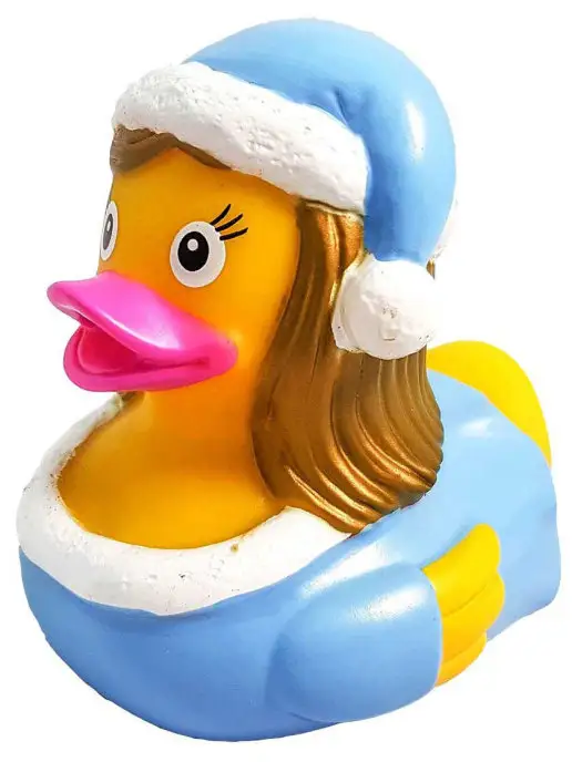 Funny Ducks Игрушка для ванной сувенир Уточка снегурочка, голубой, фото 4
