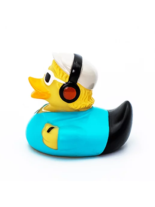 Funny Ducks Игрушка для ванной Уточка диджей, голубой, фото 3