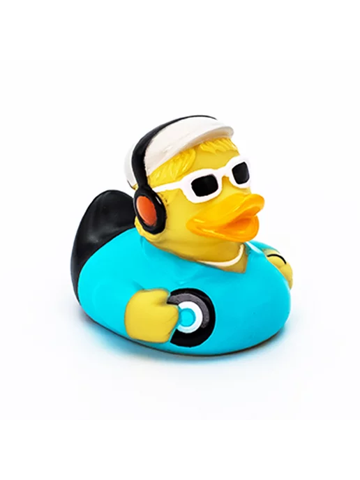Funny Ducks Игрушка для ванной Уточка диджей, голубой, фото 4