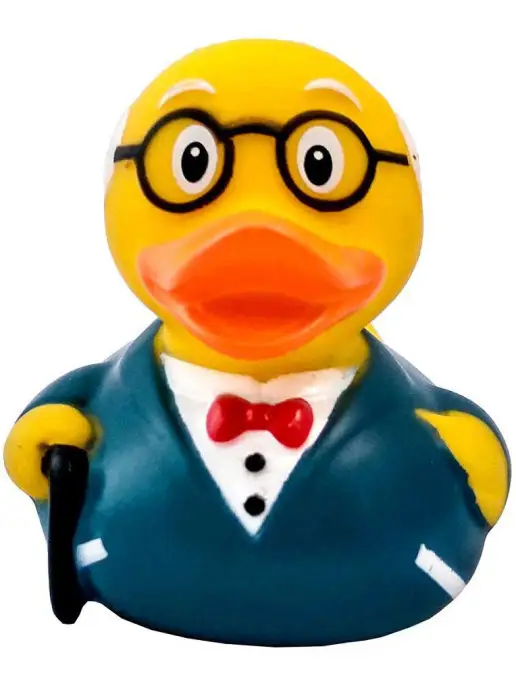 Funny Ducks Игрушка для ванной Уточка дедушка, зеленый, фото 4