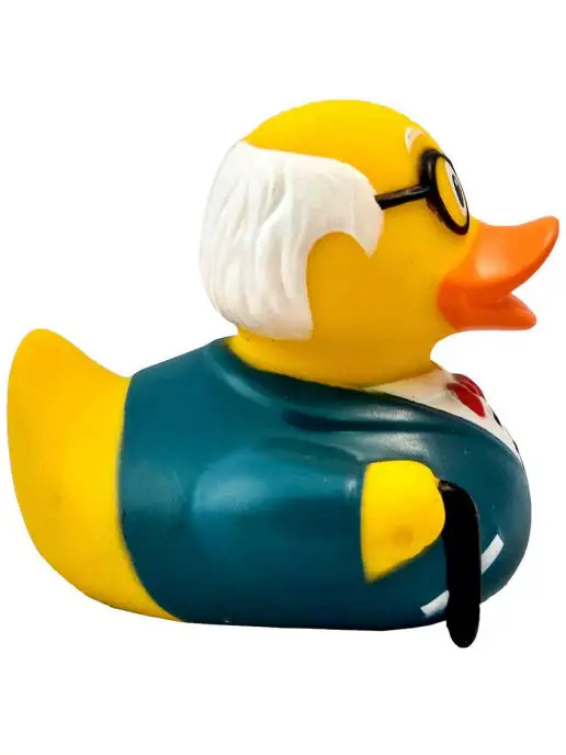 Funny Ducks Игрушка для ванной Уточка дедушка, зеленый, фото 7