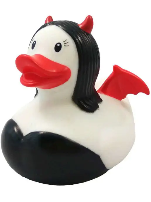 Funny Ducks Игрушка для ванной, сувенир Уточка дьяволица, черный, фото 6