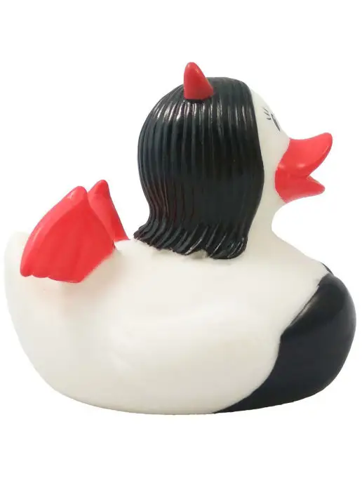 Funny Ducks Игрушка для ванной, сувенир Уточка дьяволица, черный, фото 7