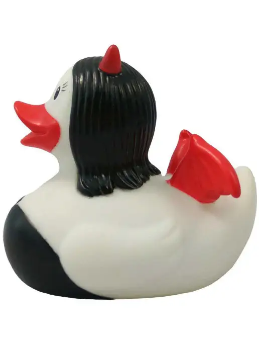 Funny Ducks Игрушка для ванной, сувенир Уточка дьяволица, черный, фото 8