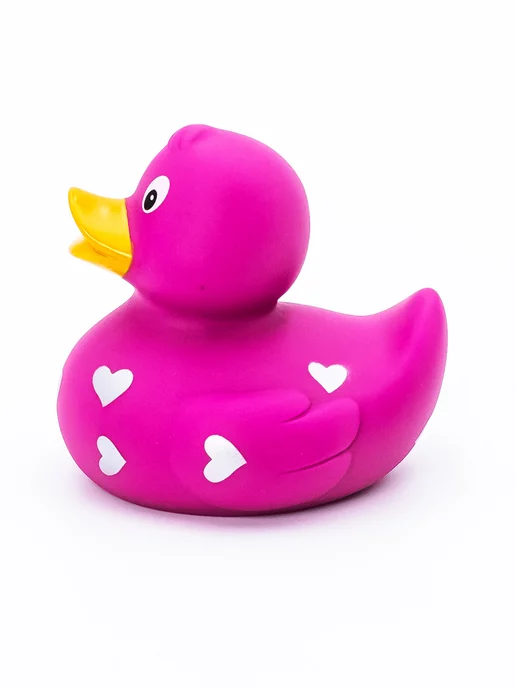Funny Ducks Уточка розовая в сердечках, розовый, фото 3