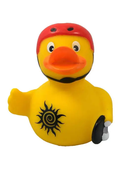 Funny Ducks Игрушка для ванной Уточка Скейтбордер, желтый, фото 3