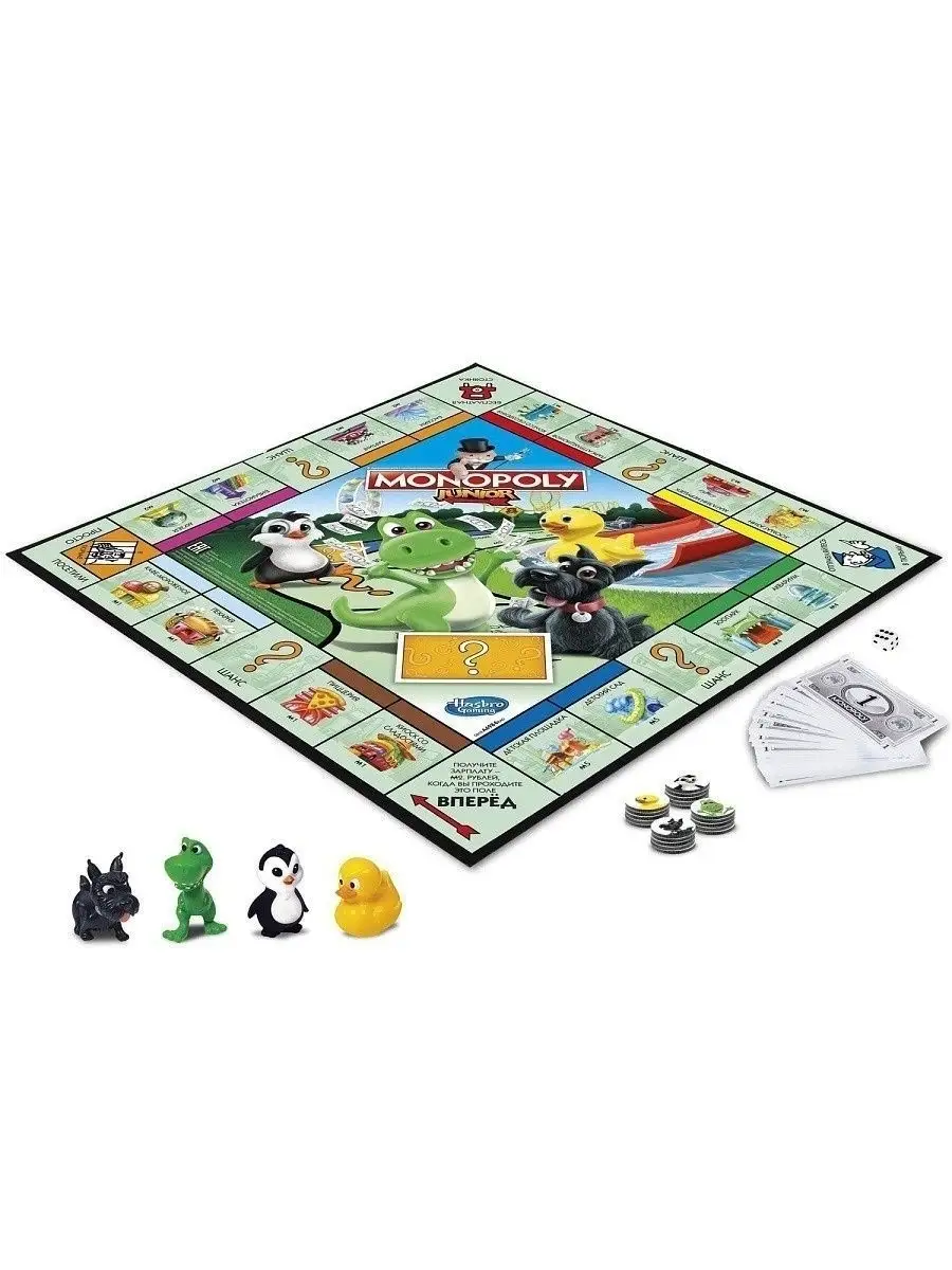 Игра настольная Монополия Джуниор MONOPOLY A6984 MONOPOLY 4123987 купить в  интернет-магазине Wildberries